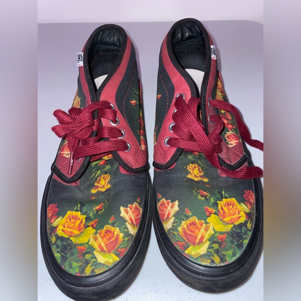 Supreme Vans Jean Paul Gaultier Floral Chukka Pro Cardinal Shoes Size 10